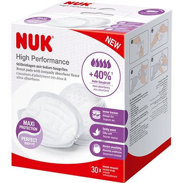 NUK Prsní polštářky High Performance 30 ks (4008600384946)