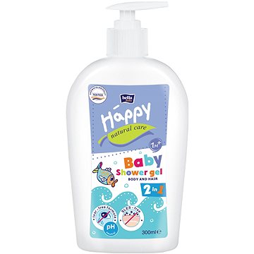 Bella Baby Happy Natural Care mycí gel na tělo a vlasy 300 ml (5900516650940)