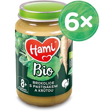 Hami BIO Brokolice s pastinákem a krůtou 6× 190 g (5900852054648)