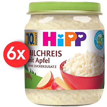 HiPP BIO Mléčná rýže s jablky 6× 200 g (4062300348462)