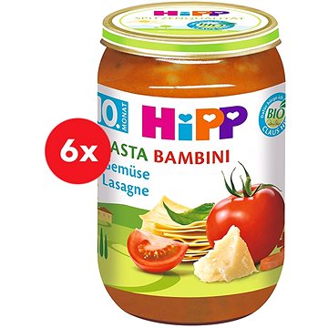 HiPP BIO PASTA BAMBINI Zeleninové lasagne 6× 220 g (4062300265974)