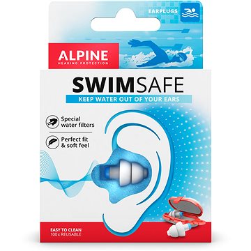 ALPINE SwimSafe - špunty do uší do vody (8717154023534)