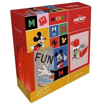 Disney svačinový set Mickey Mouse, láhev a krabička na oběd (3800161838712)