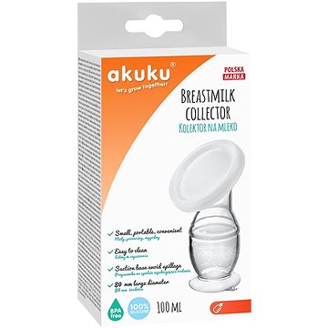 AKUKU ruční odsávačka mléka kolektor silikonový, 100 ml (5907644003990)