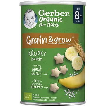GERBER Organic křupky banánové 35 g (8445290321466)