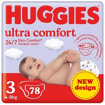 HUGGIES Ultra Comfort Mega 3 (78 ks) (5029053548760)