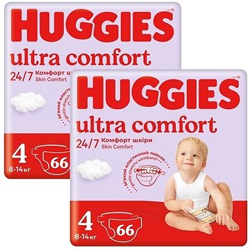 HUGGIES Ultra Comfort Mega 4 (132 ks) (BABY19893s2)