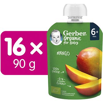 GERBER Organic kapsička mango 16× 90 g (8445290256621)