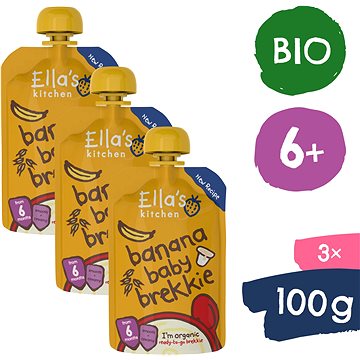 Ella's Kitchen BIO Snídaně banán a jogurt (3× 100 g) (8594200262839)