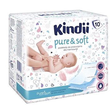 KINDII Pure&Soft jednorázové podložky 60 × 60 cm, 10 ks (5900095025306)