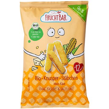 FruchtBar BIO kukuřičné křupky se sýrem nesolené 30 g (4260133232259)