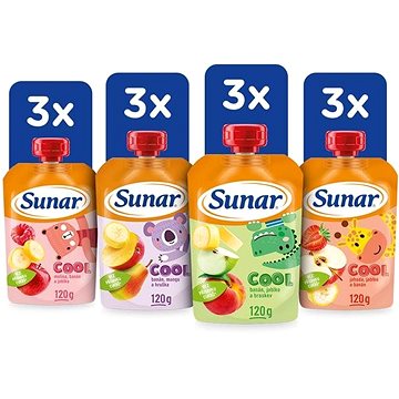 Sunar Cool ovocná kapsička mix příchutí III 12× 120 g (8592084418601)