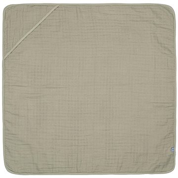 Lässig Muslin Hooded Towel Olive, 90 × 90 cm (4042183427577)