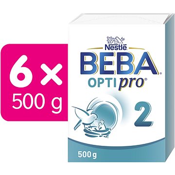 BEBA OPTIPRO® 2 pokračovací kojenecké mléko, 6× 500 g (8445290065209)