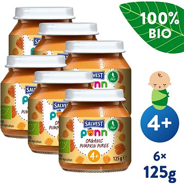 SALVEST Ponn BIO Dýňové pyré 6× 125 g (4740073079225)