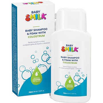 Babysmilk dětský šampon a pěna do koupele s colostrem 200 ml (8595691600292)
