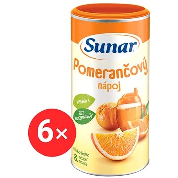 Sunar rozpustný nápoj pomerančový 6× 200 g (8592084419066)