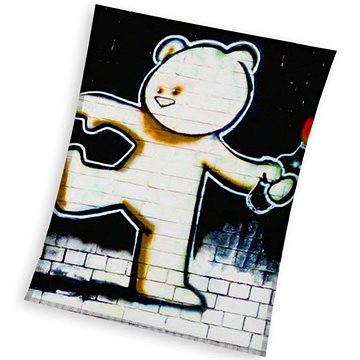 CARBOTEX dětská deka Banksy Medvídek Mild Mild West 150×200 cm (5902689473524)
