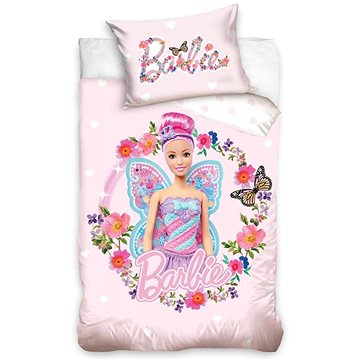 CARBOTEX povlečení Barbie motýlí víla 100×135 cm (5902689475405)