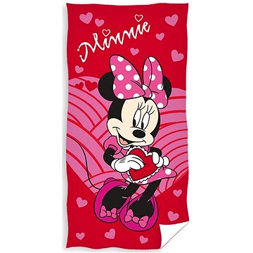 CARBOTEX Minnie Pink Hearts 70×140 cm (5904302532809)