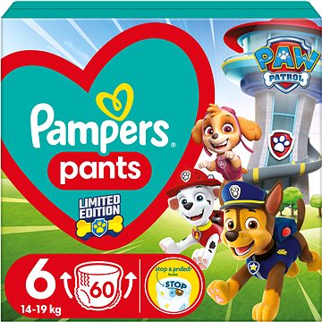 PAMPERS Active Baby Pants Paw Patrol vel. 6 (60 ks) (8006540863657)