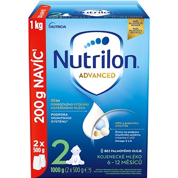 Nutrilon 2 Advanced pokračovací kojenecké mléko 1 kg, 6+ (5900852055188)