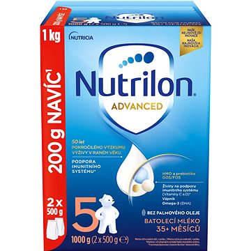 Nutrilon 5 Advanced batolecí mléko 1 kg, 35+ (5900852055232)