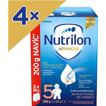 Nutrilon 5 Advanced batolecí mléko 4× 1 kg, 35+ (BABY2234s4)