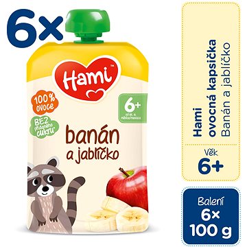 Hami Banán a jablíčko 6× 100 g (5900852055096)