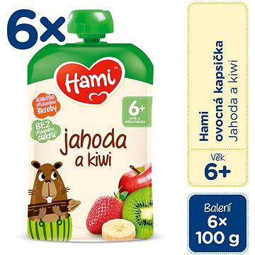 Hami Jahoda a kiwi 6× 100 g (5900852055089)