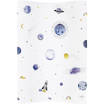 CEBA BABY Cosy přebalovací podložka měkká 50 × 70 cm, Watercolor World Universe (5907672336237)