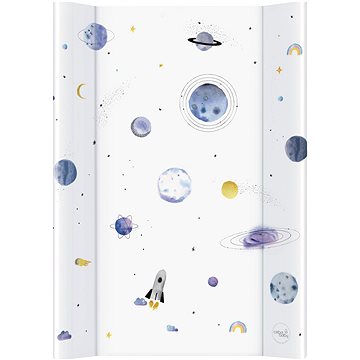 CEBA BABY Comfort přebalovací podložka s pevnou deskou 50 × 80 cm, Watercolor World Universe (5907672335964)