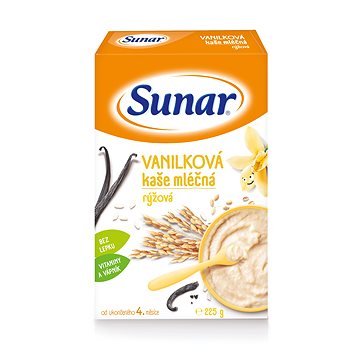 Sunar vanilková kaše mléčná rýžová 225 g (8592084409548)