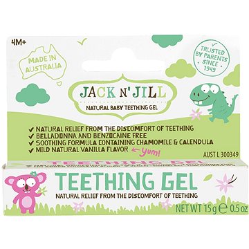 Jack N´Jill gel na prořezávání prvních zoubků pro dět od 4 m, 15 g (9312657110256)