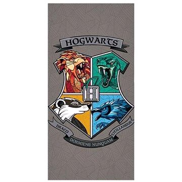 CARBOTEX dětská osuška Harry Potter Erb Lycea Hogwarts 70×140 cm (5902689470486)