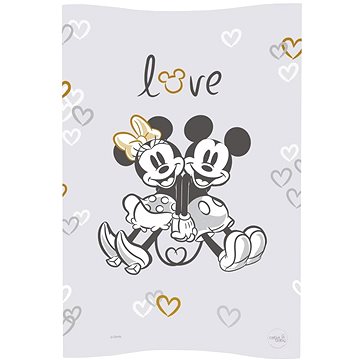 CEBA BABY přebalovací podložka měkká Cosy 50 × 70 cm, Disney Minnie & Mickey Grey (5907672336770)