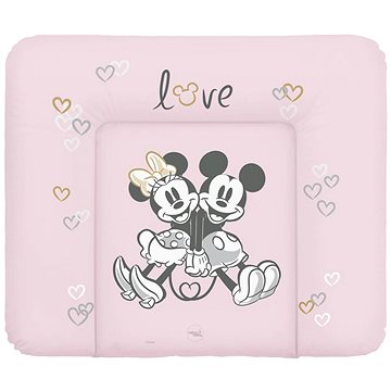 CEBA BABY přebalovací podložka měkká na komodu 85 × 72 cm, Disney Minnie & Mickey Pink (5907672336718)