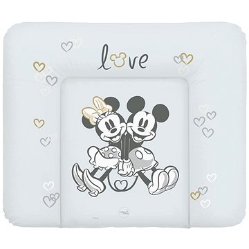 CEBA BABY přebalovací podložka měkká na komodu 85 × 72 cm, Disney Minnie & Mickey Grey (5907672336732)