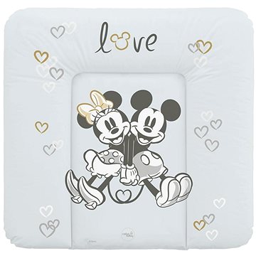 CEBA BABY přebalovací podložka měkká na komodu 75 × 72 cm, Disney Minnie & Mickey Grey (5907672336695)