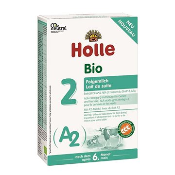 HOLLE Bio A2 pokračovací mléko 2. od 6 měsíce věku, 400 g (7640230490399)