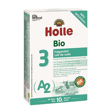 HOLLE Bio A2 pokračovací mléko 3. od 10 měsíce věku, 400 g (7640230490412)