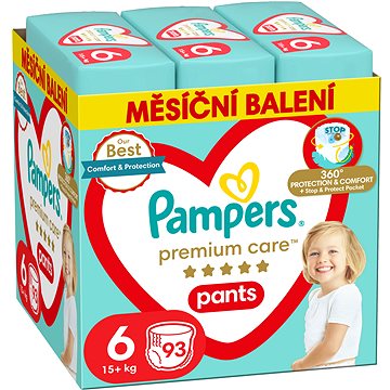 PAMPERS Premium Care Pants Vel. 6 (93 ks) (8006540491010)