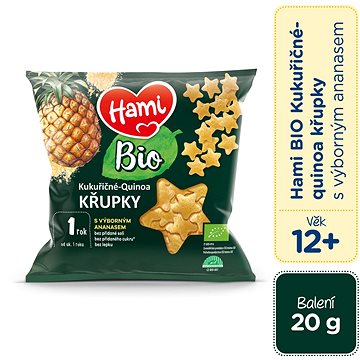 Hami Bio kukuřičné-quinoa křupky s ananasem 20 g, 12+ (8590340173578)