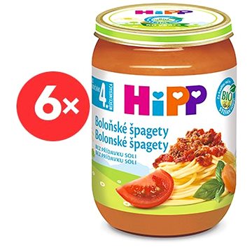HiPP BIO Špagety v boloňské omáčce - 6× 190 g (4062300347205)