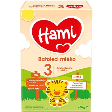 Hami 12+ Batolecí mléko 600 g (5900852930980)