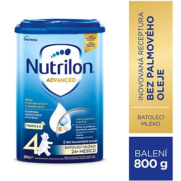 Nutrilon 4 Advanced Vanilla batolecí mléko 800 g, 24+ (8590340104053)
