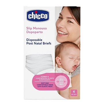CHICCO Kalhotky po porodu síťované elastické 4 ks (8058664075270)