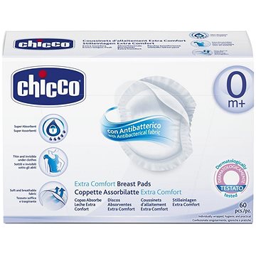 CHICCO Tampóny do podprsenky antibakteriální 60 ks (8003670989257)