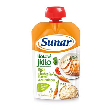 Značka Sunar - Sunárek rýže s kuřecím masem a zeleninou 120 g