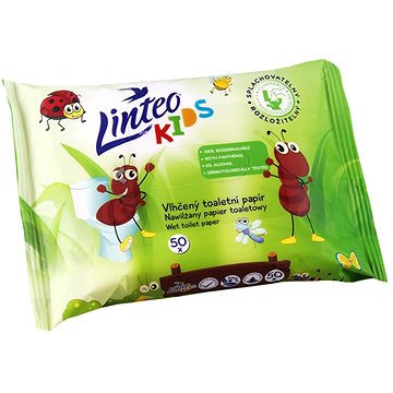 LINTEO KIDS Vlhčený toaletní papír (50 ks) (8594158371485)